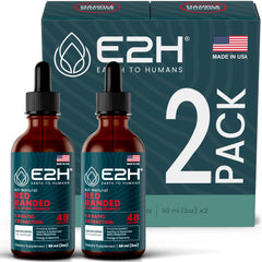 E2H Red Banded Polypore Extract bottle highlights the immune-support formula for daily wellness.
