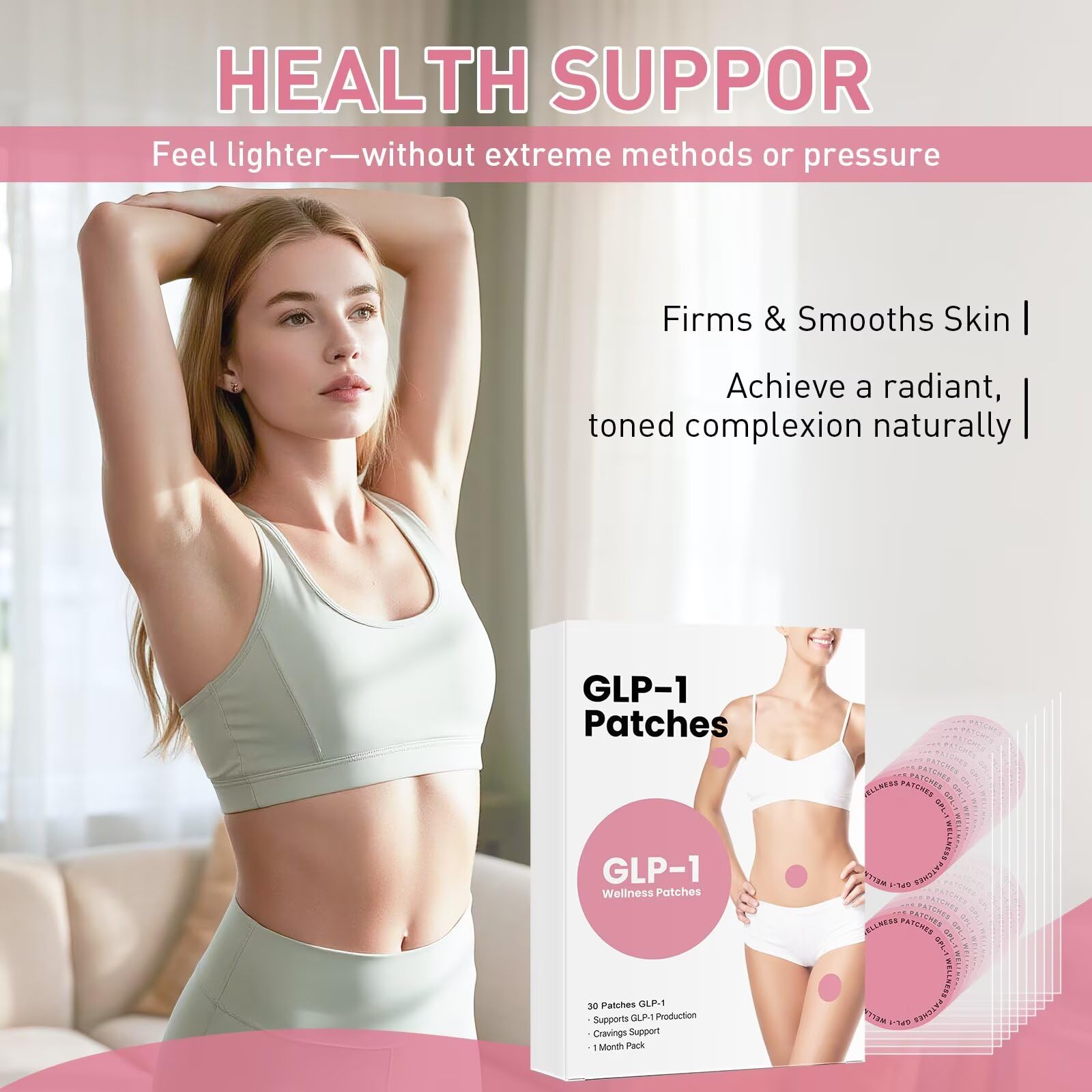 Ealavon GLP-1 patches packaging for easy daily use.