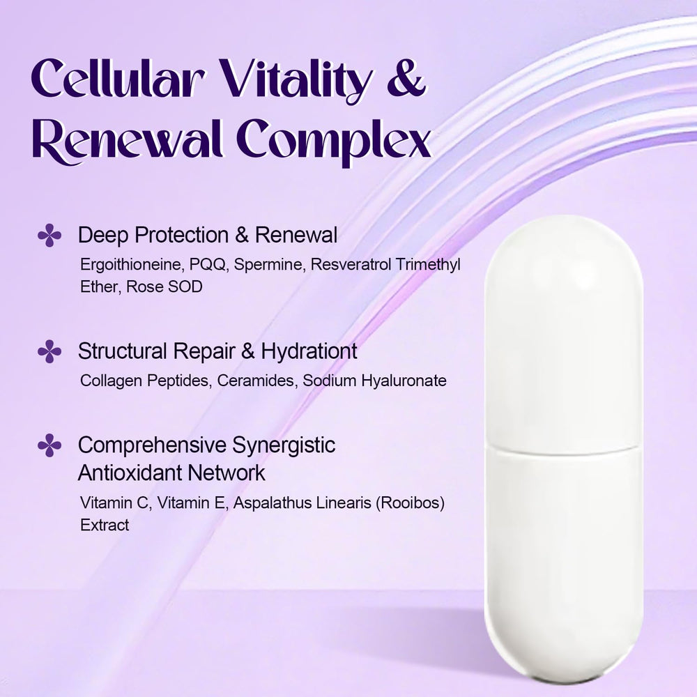 Eaqiwo Ergothioneine hyaluronic acid and ceramides for moisture barrier support.