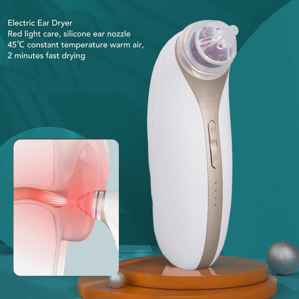Ear Dryer compact storage design makes home and travel easy.