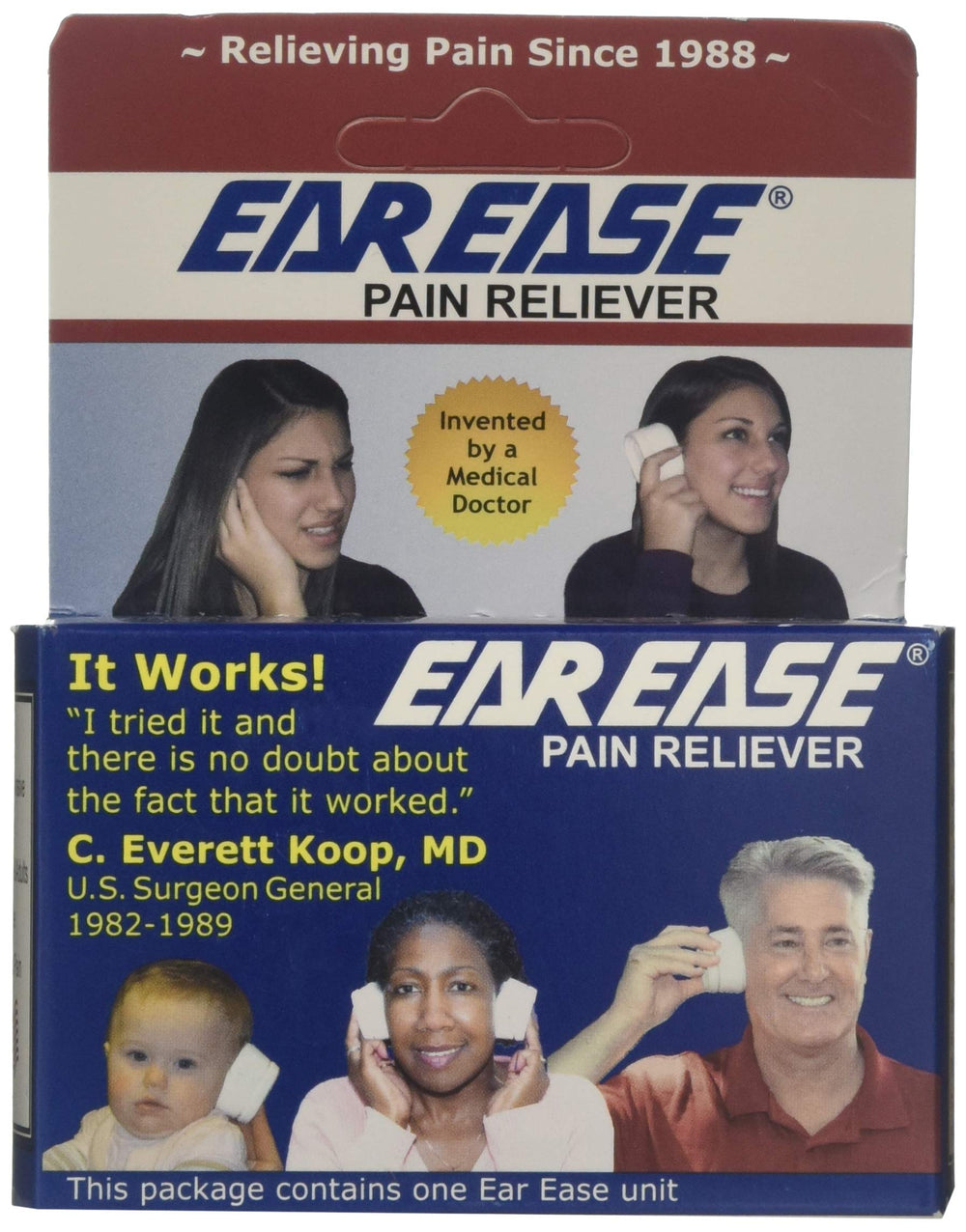 Ear Ease bottle overview demonstrates ready-to-use relief for temporary ear discomfort.
