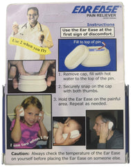 Ear Ease heat therapy over-ear illustration shows warm relief option.