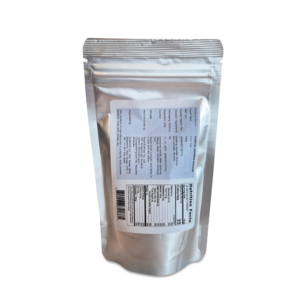 Dispense and pour scene with Earnest Gumiho ginseng powder