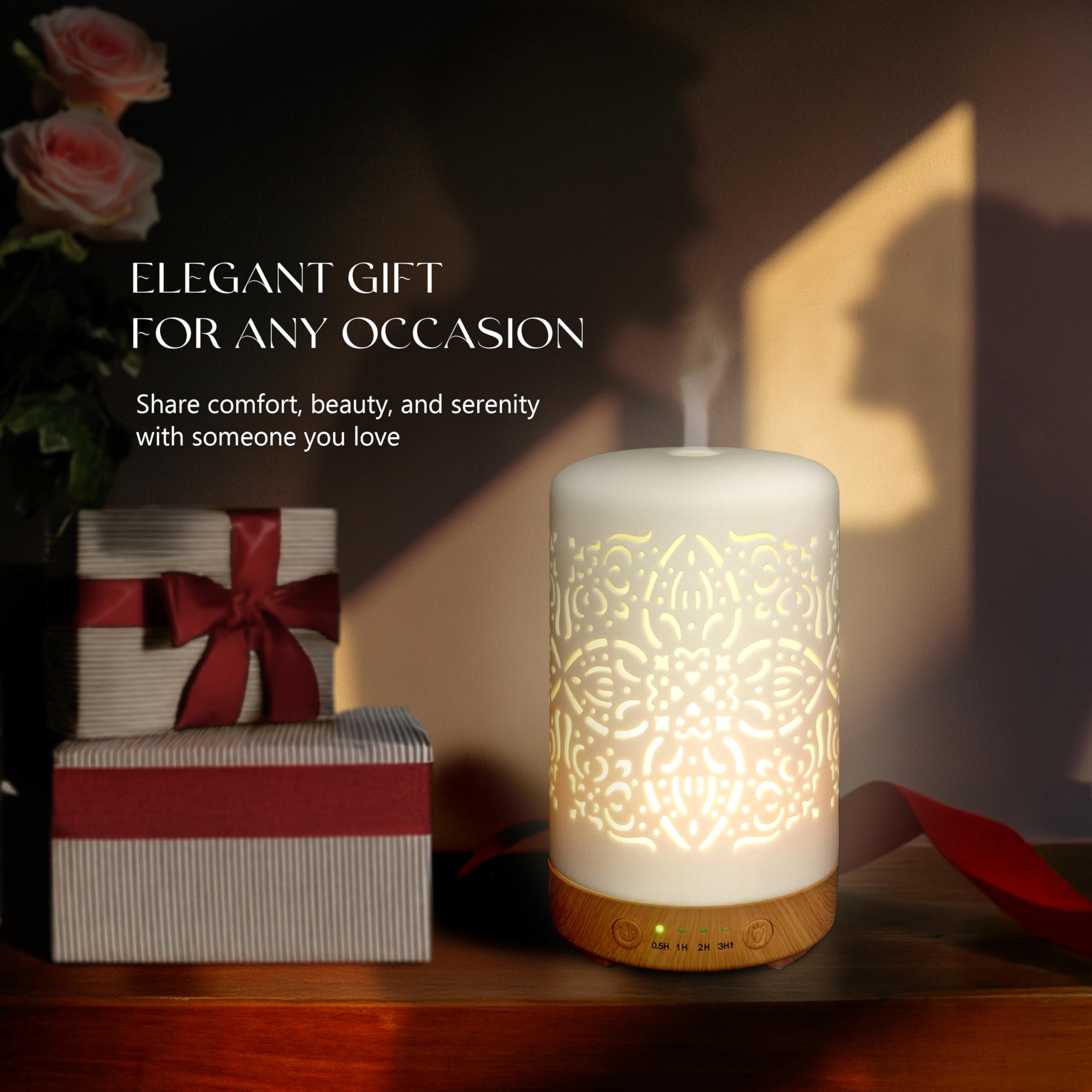 Earnest Living ceramic-finish diffuser enhances decor while fragrance fills room