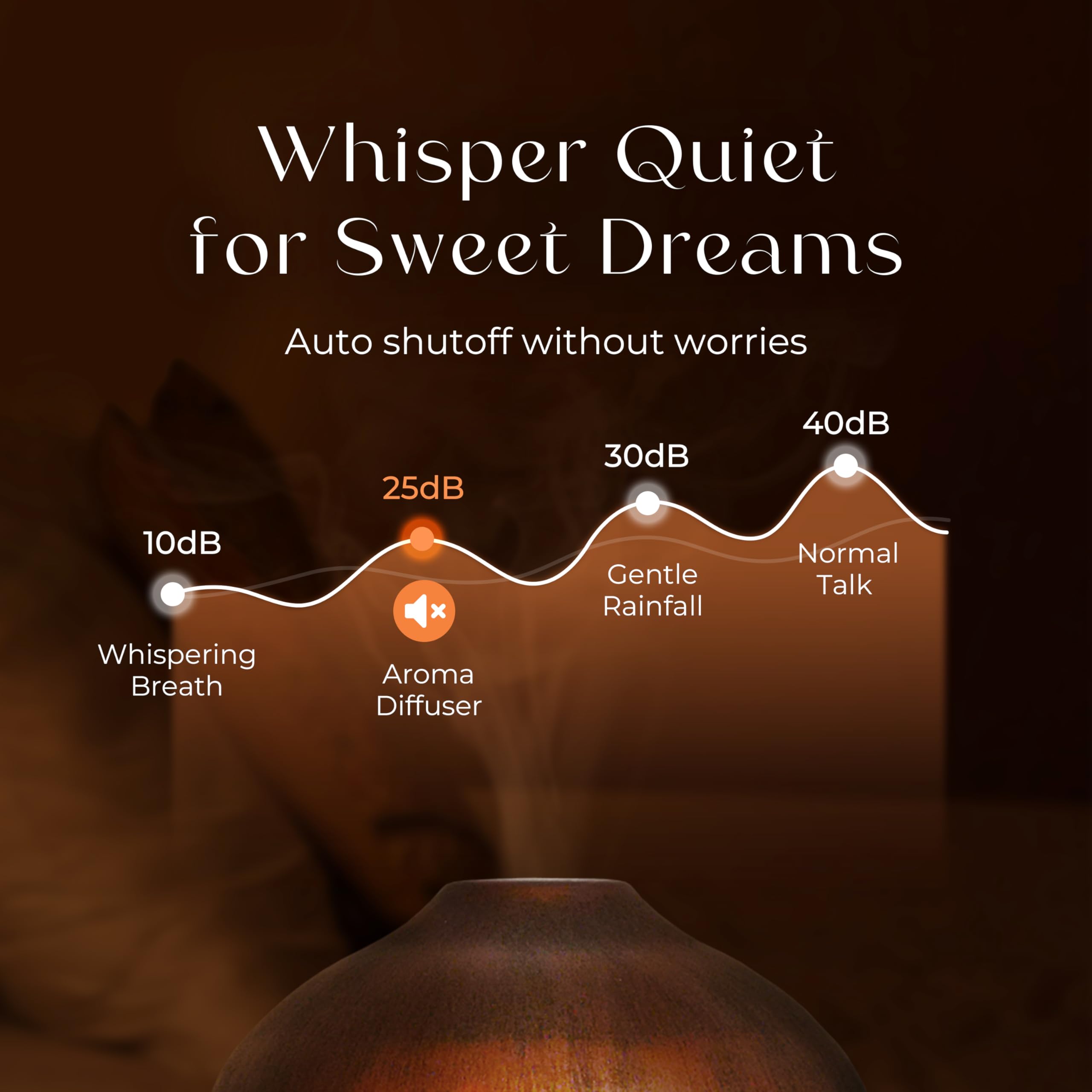Earnest Living ultrasonic diffuser runs quietly, ideal for home or office.