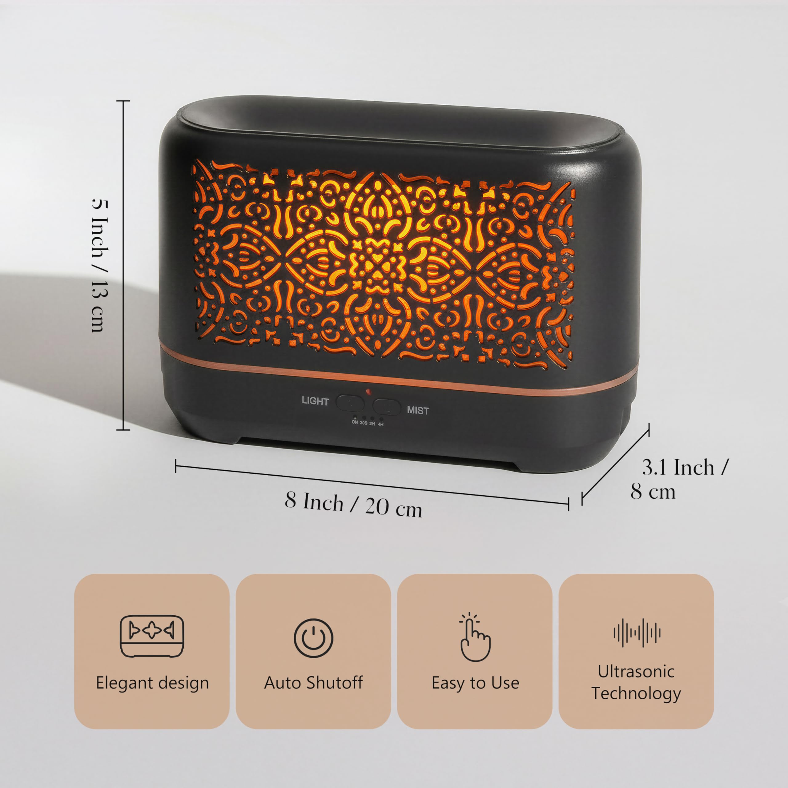 Earnest Living Ultrasonic Diffuser Cool Mist delivers fresh air and subtle aroma.