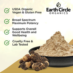 Earth Circle Organics Black Maca Powder scoop for easy smoothies.