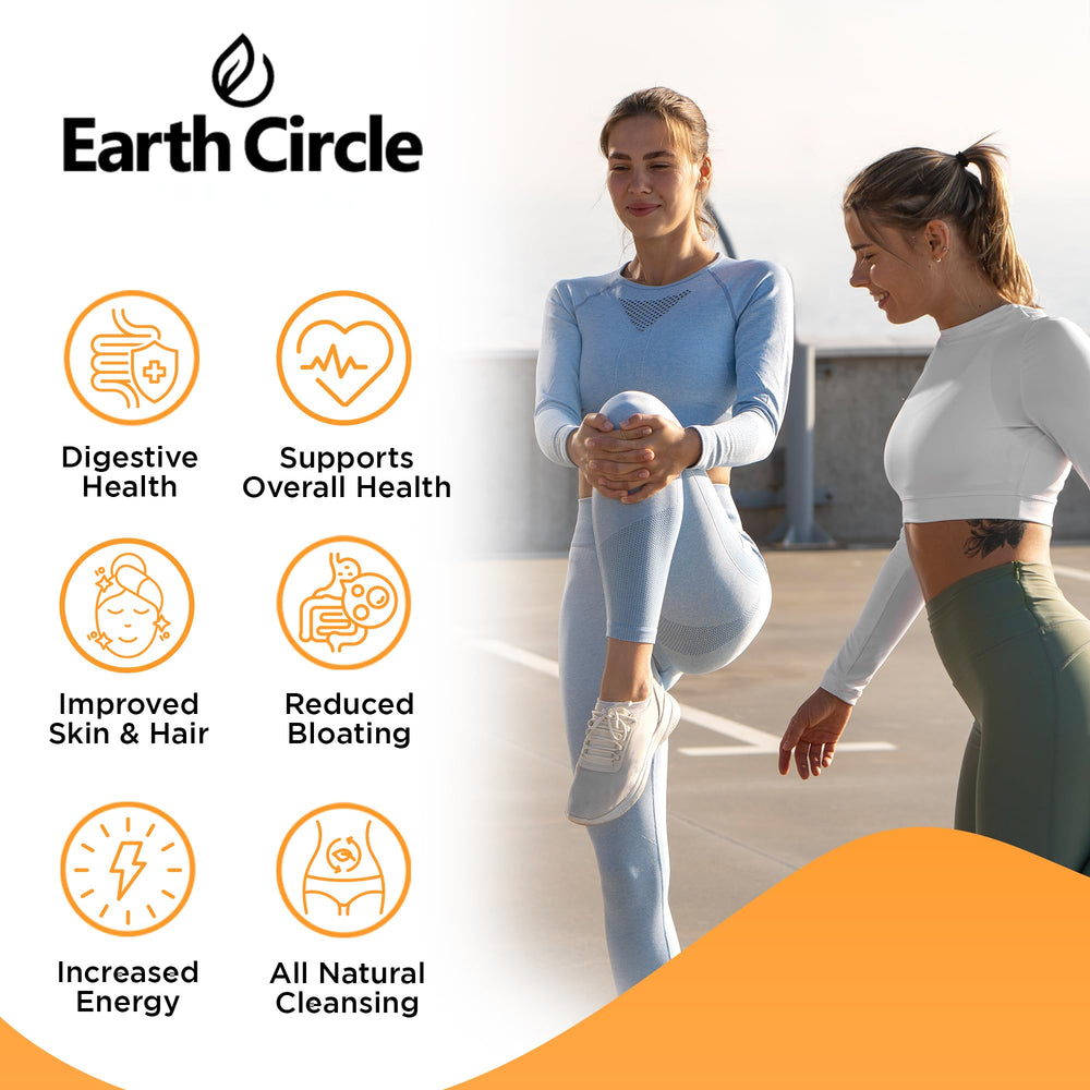 Earth Circle Organics Papaya Seed Powder Capsules open, showing convenient capsules for on-the-go use.