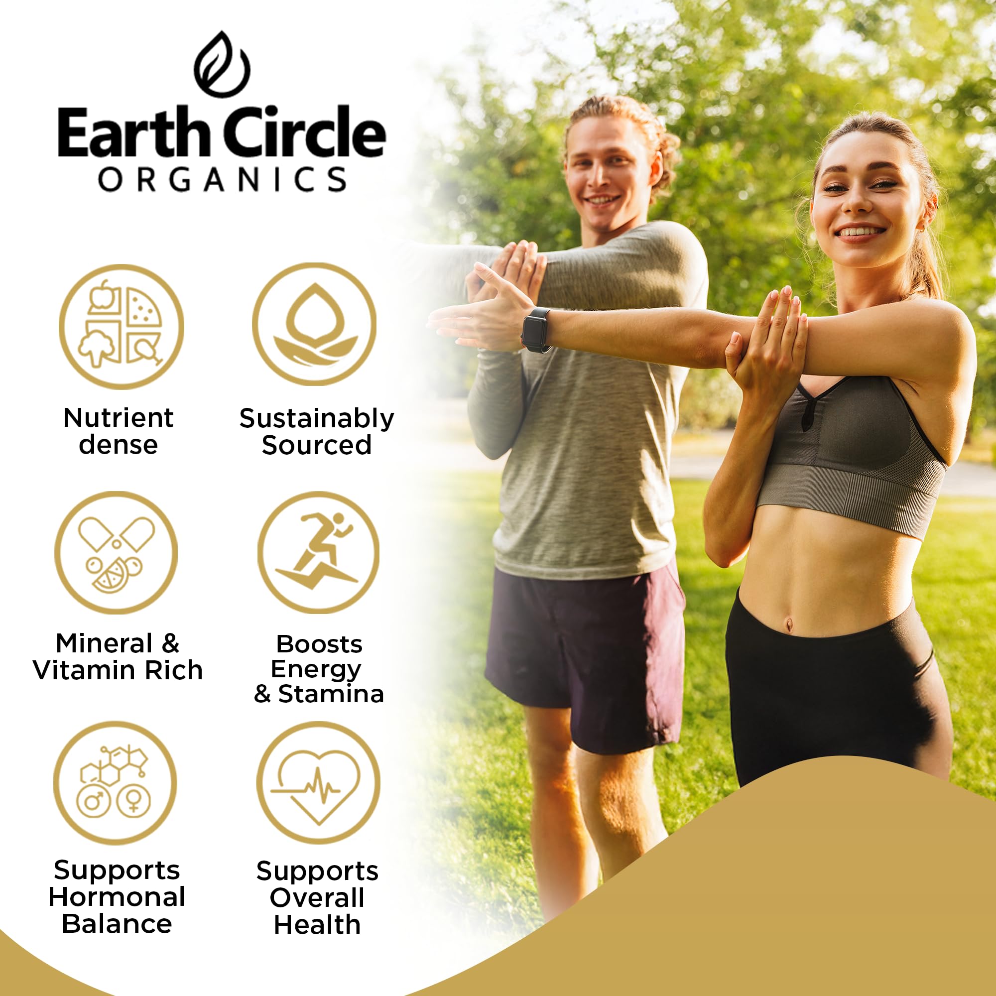 Earth Circle Organics maca powder measuring cup for precise portions.