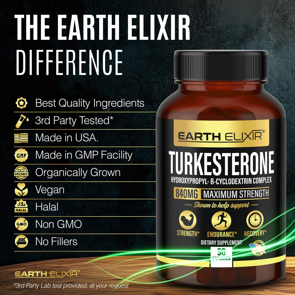 Earth Elixir daily-dose label on packaging.
