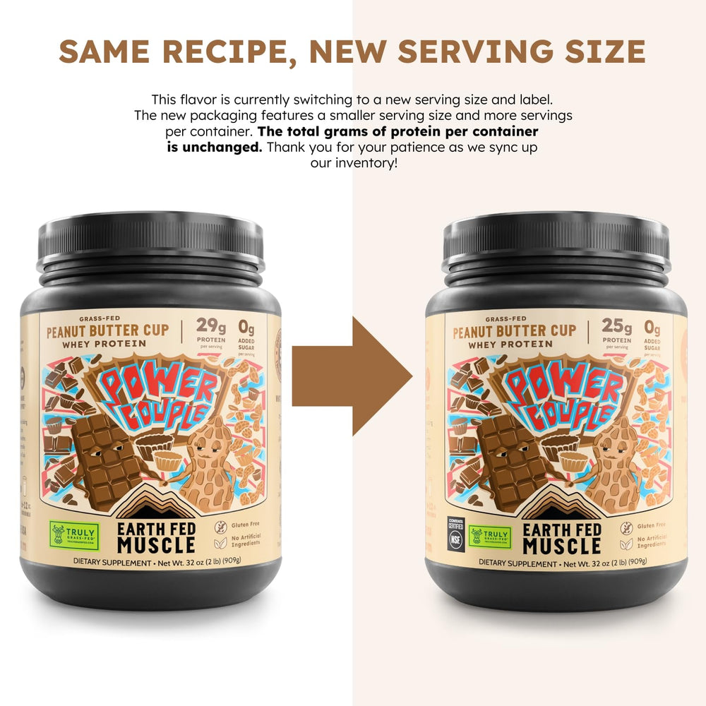 Earth Fed Muscle whey isolate pouring into a shaker for post-workout fuel