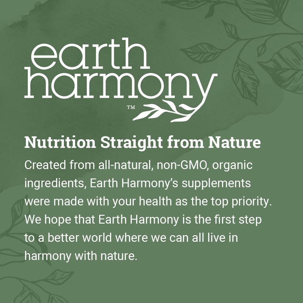 Earth Harmony Naturals Liquid Chlorophyll ingredients label on packaging