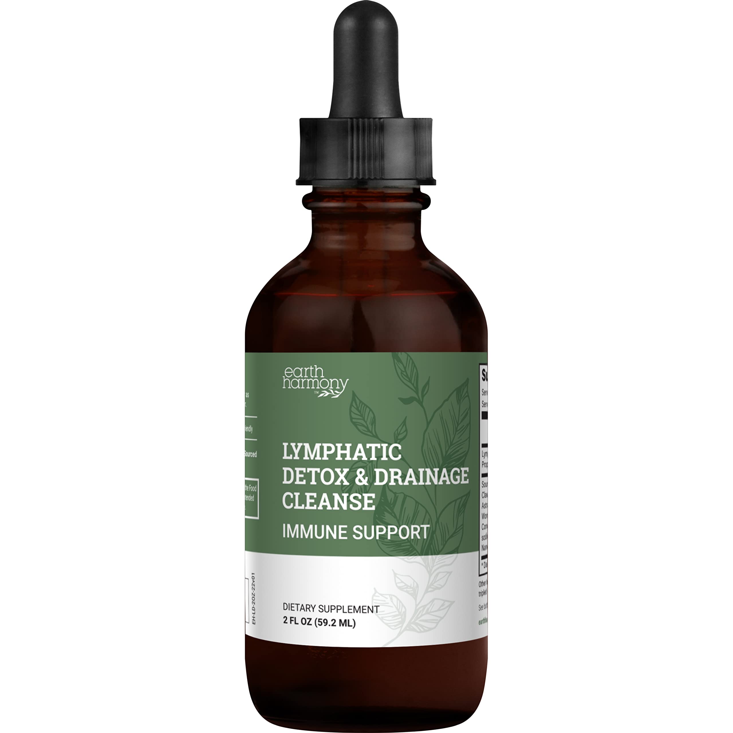 Earth Harmony Naturals lymphatic drainage drops bottle supports daily lymphatic wellness.