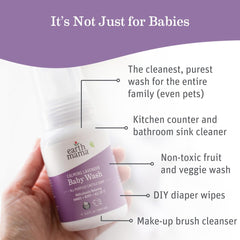 Earth Mama Calming Lavender Baby Wash foaming lather perfect for soothing bath time