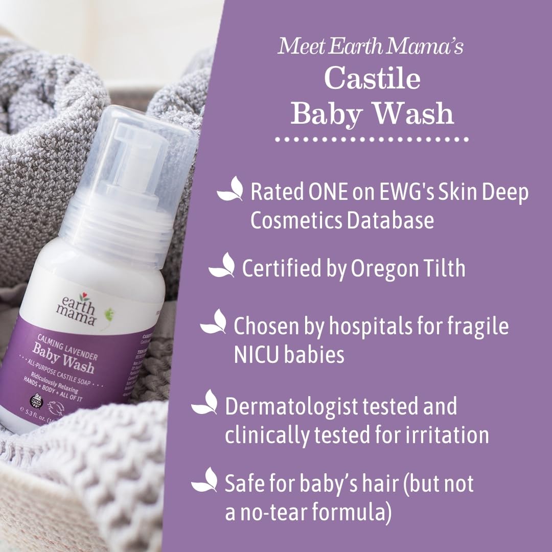 Earth Mama Calming Lavender Baby Wash used as non-toxic household cleaner ingredient