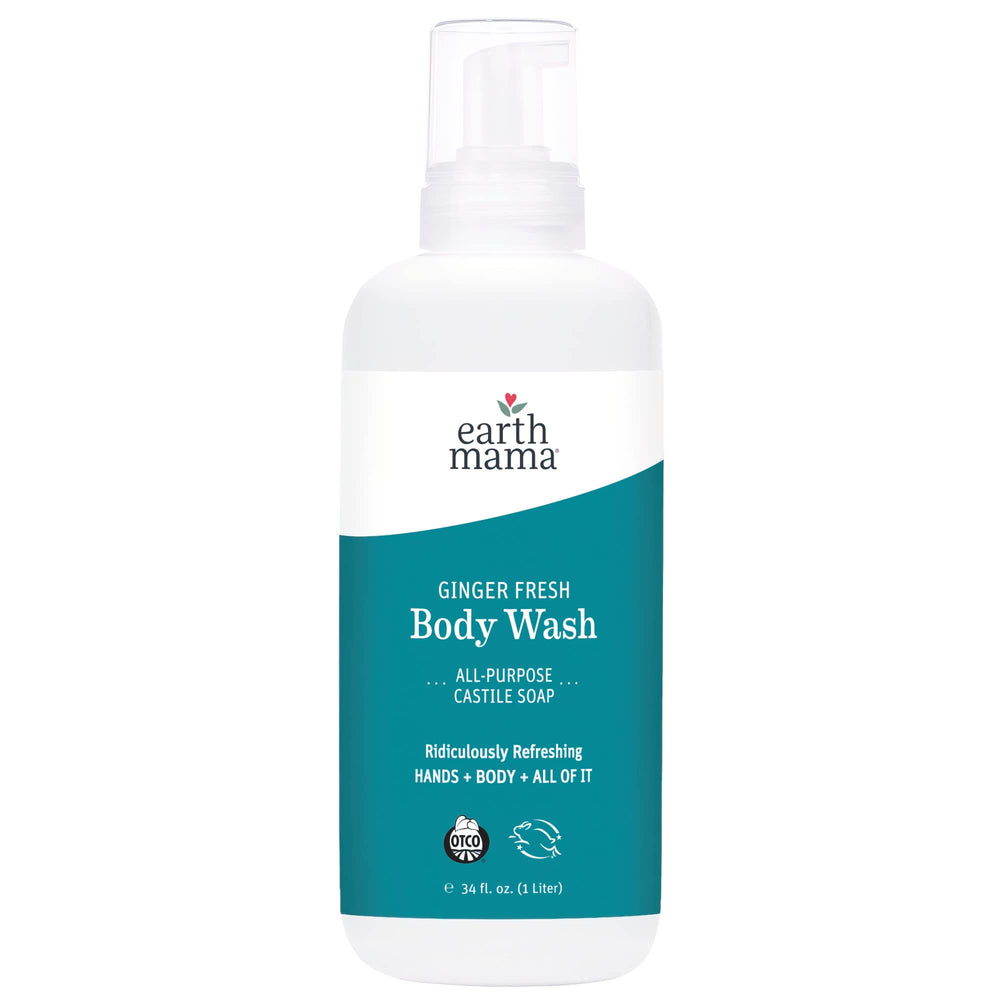 Earth Mama Ginger Fresh 34 oz refill bottle ready for home use