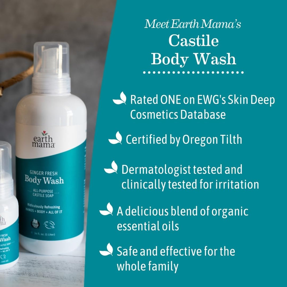 Earth Mama Ginger Fresh bottle pictured with fragrance free formula claim