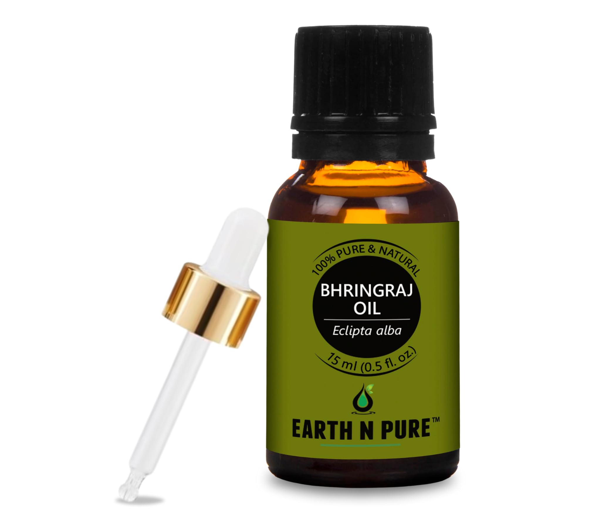 EARTH N PURE Bhringraj oil on cuticle for daily nail bed care.