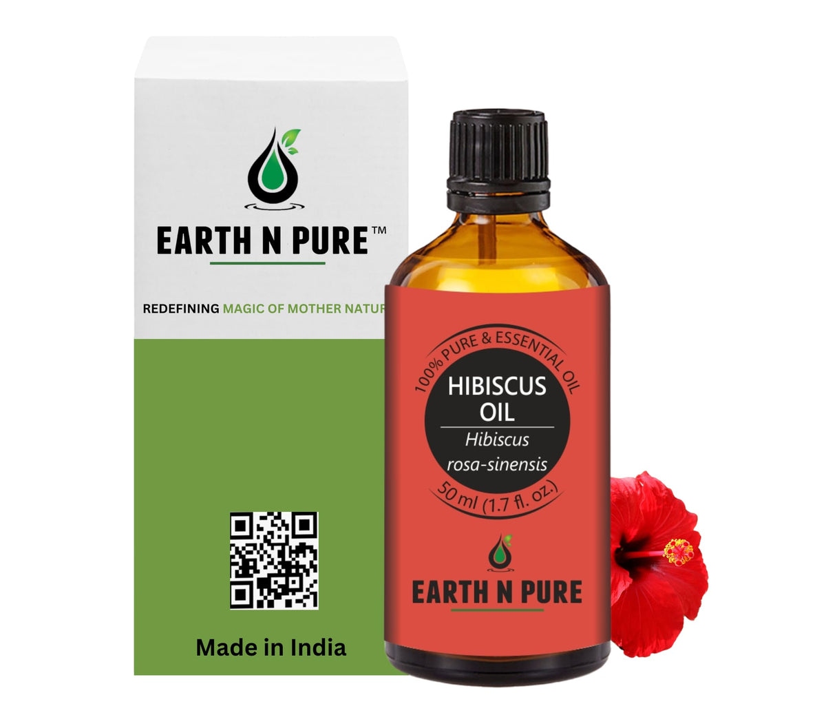 Earth N Pure Hibiscus Oil bottle for smooth skin hydration.