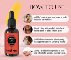 Earth N Pure Hibiscus Oil scalp massage for relaxing care.