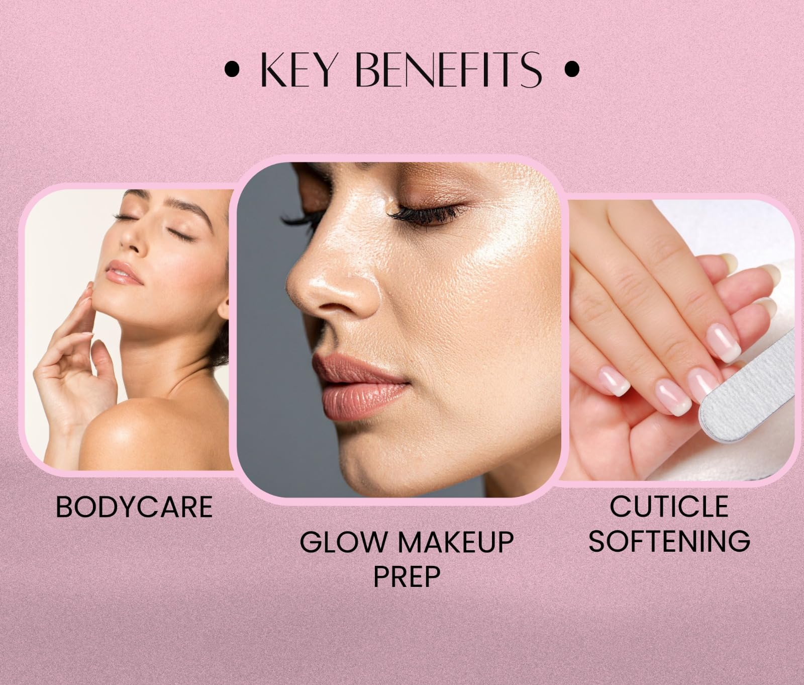 Rosehip Oil mixed into body lotion for silky, blended texture.