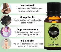 Earth N Pure Rosemary bottle for scalp care and shine.