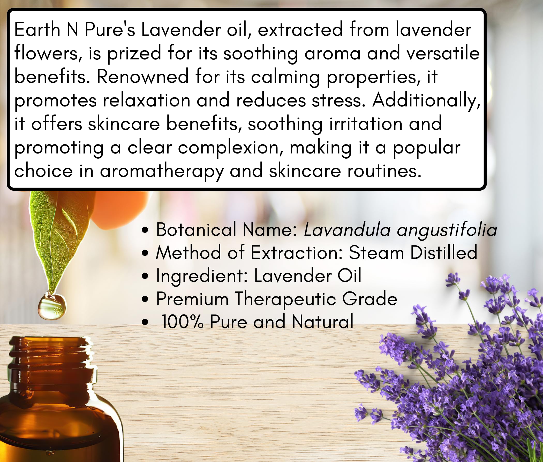 Earth N Pure Tea Tree oil used in skin care routines.