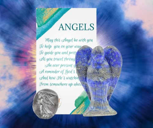Earth Therapy Blue Lapis Pocket Guardian Angel for daily protection and mindfulness.