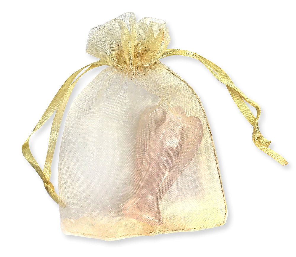 Earth Therapy rose quartz desk decor adds a soothing focal point.