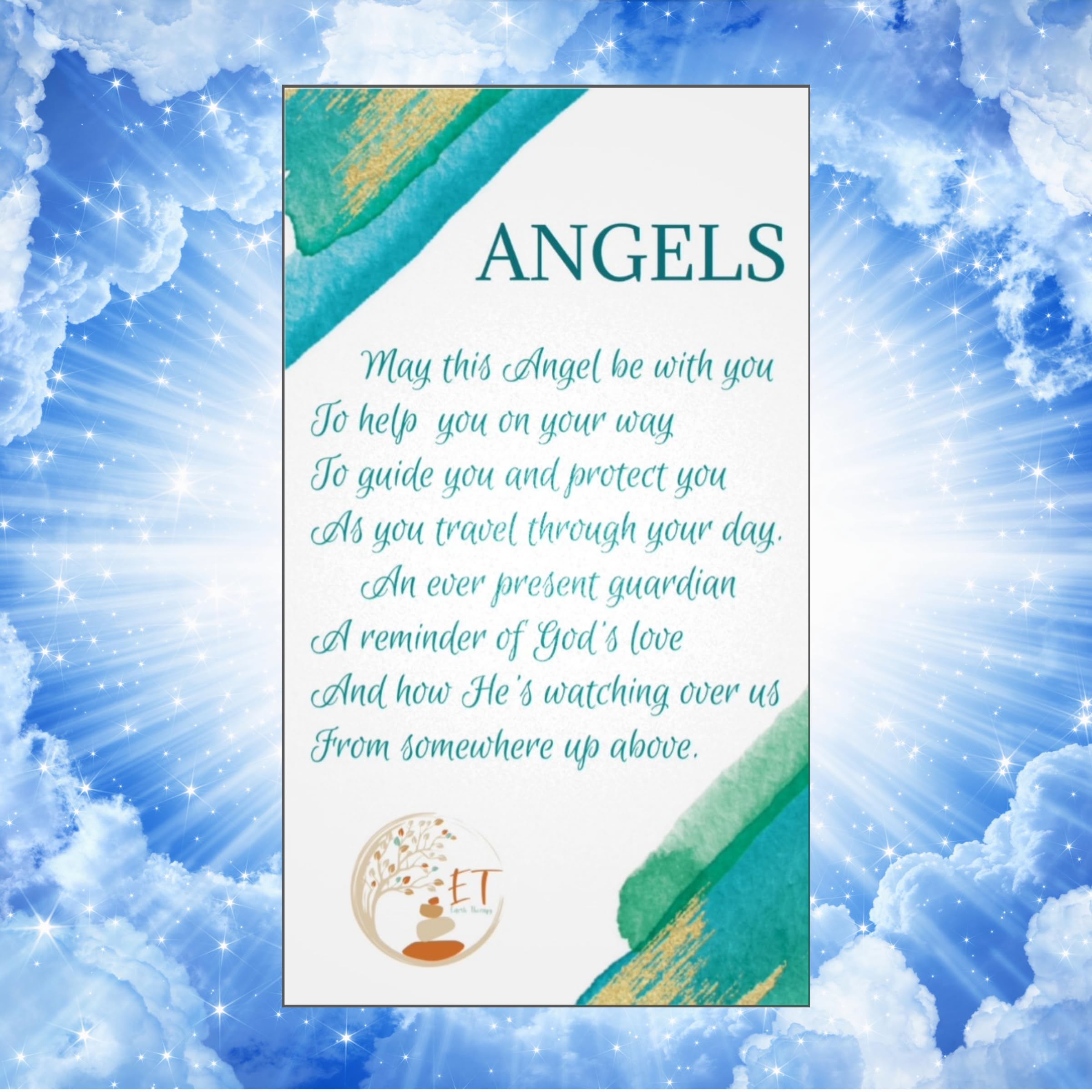 Earth Therapy guardian angel tucked in a pocket for on‑the‑go protection