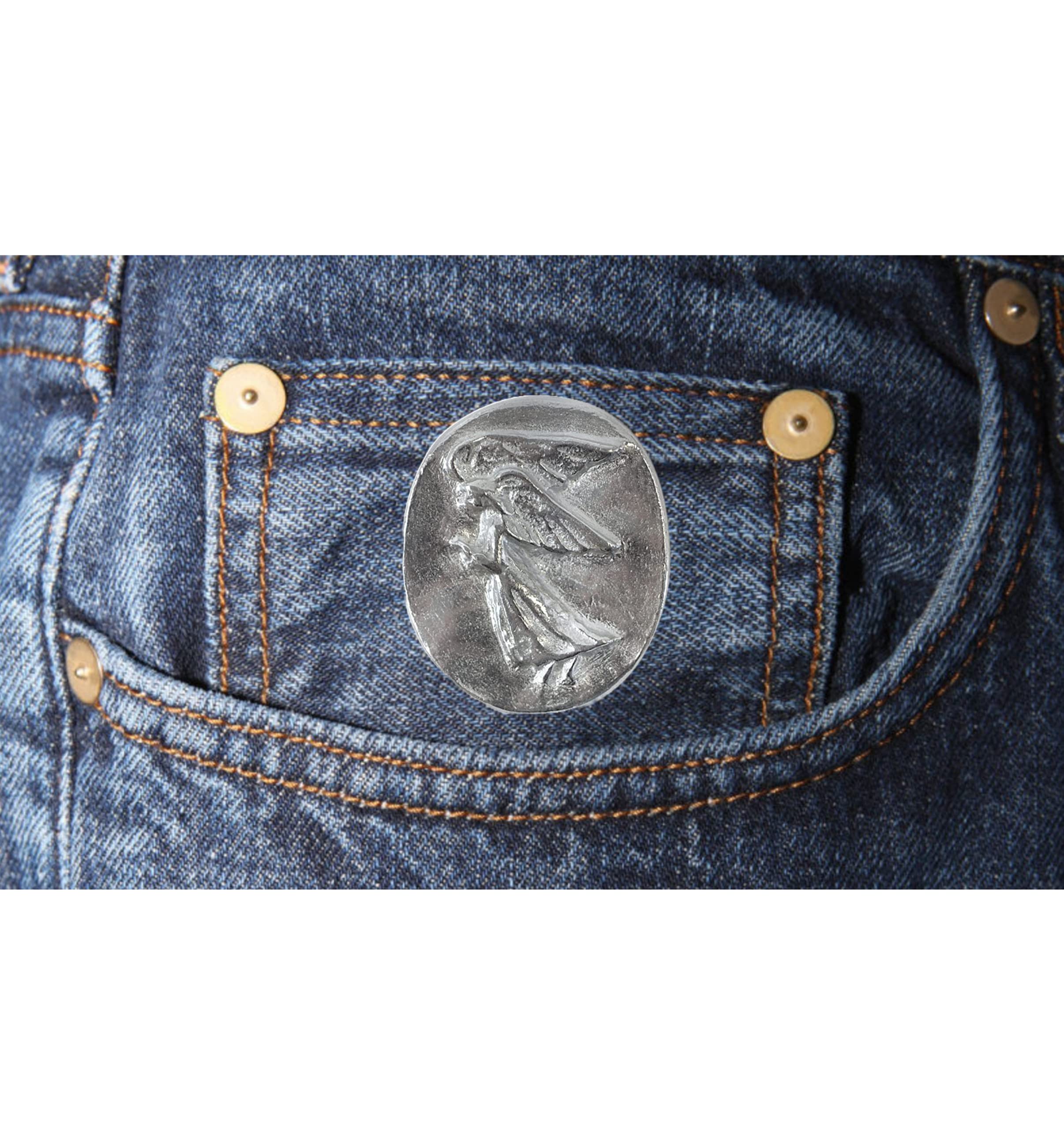 Earth Therapy Coin Token complements the guardian angel with a symbolic blessing.