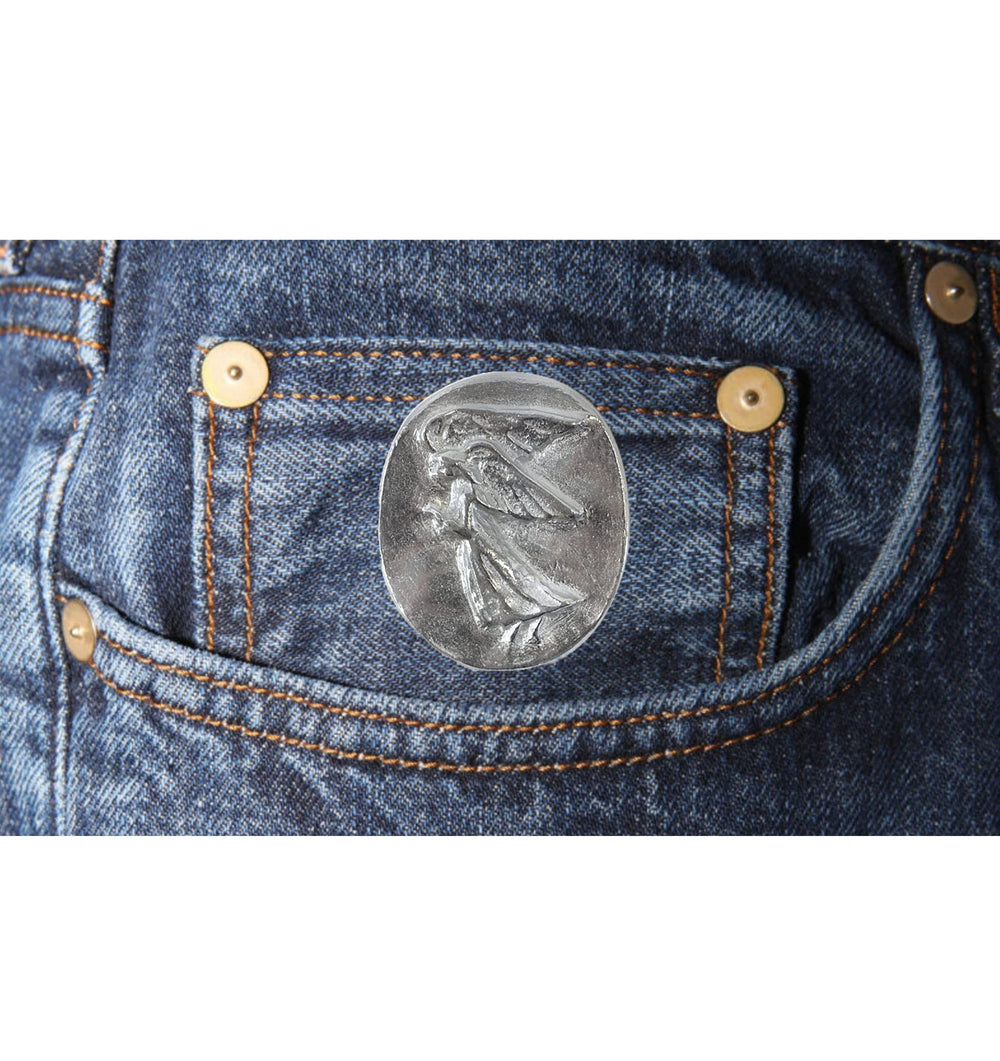 Earth Therapy Coin Token complements the guardian angel with a symbolic blessing.