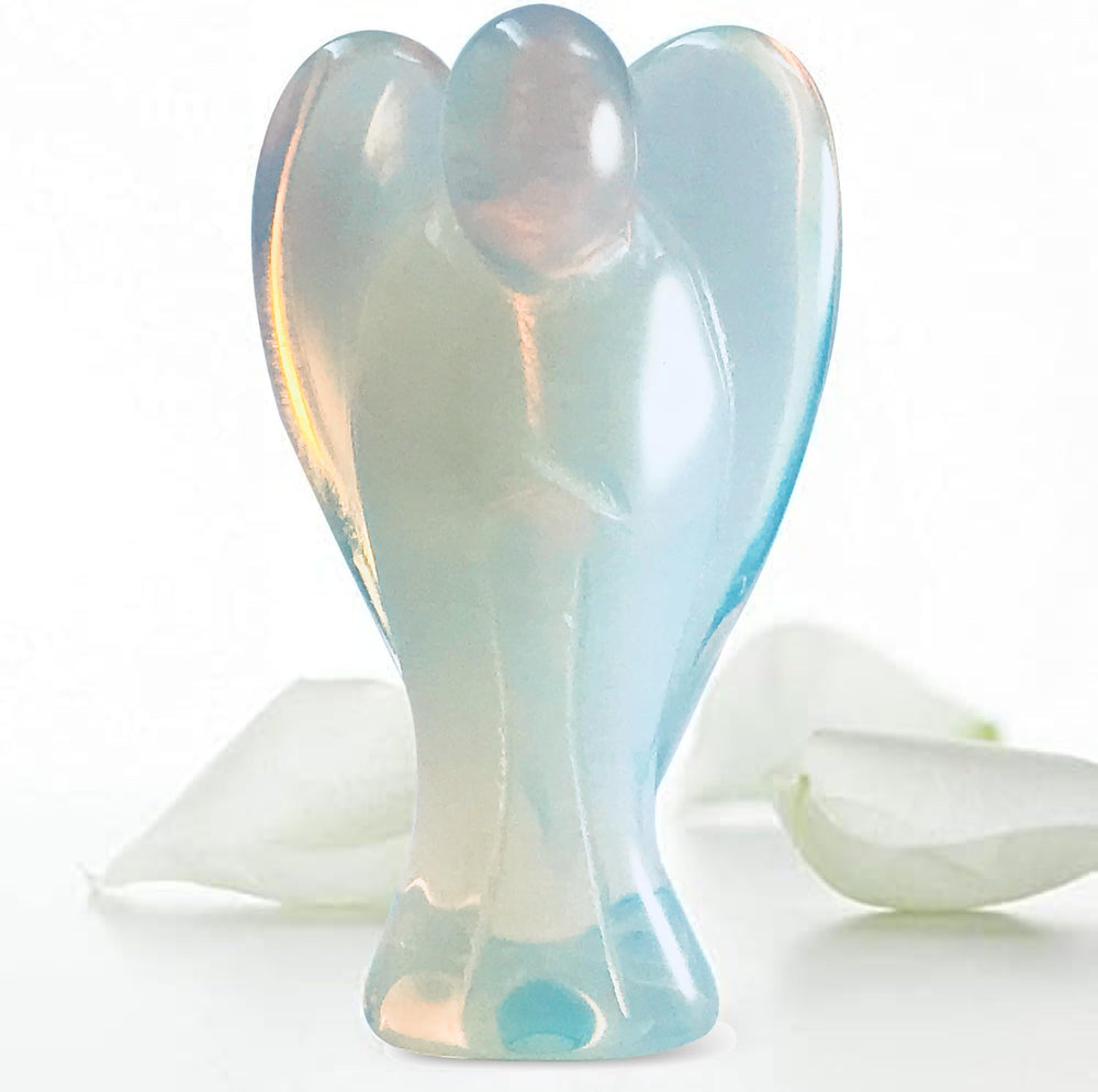 Earth Therapy pocket guardian angel with serenity prayer card; promotes calm moments.