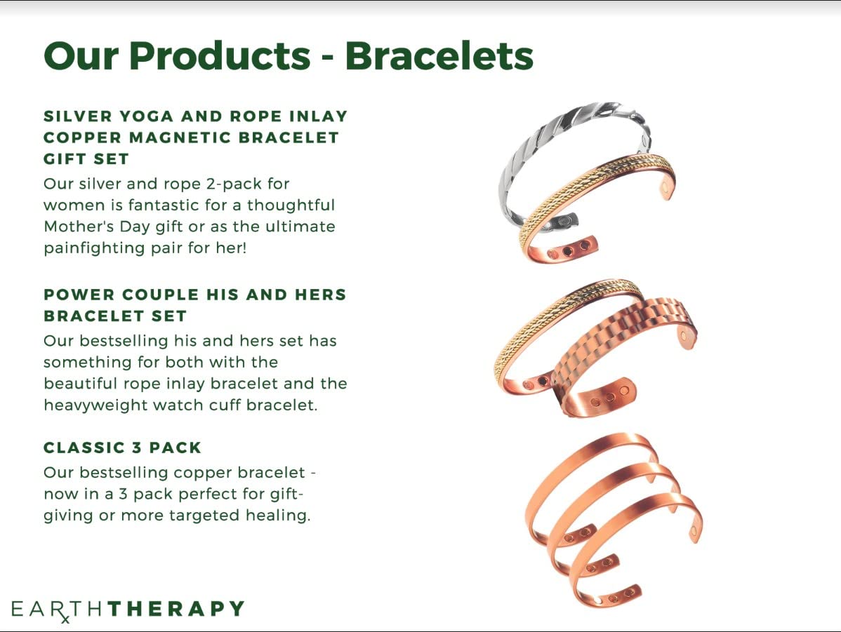 Earth Therapy unisex copper cuff worn on wrist, a versatile daily accessory