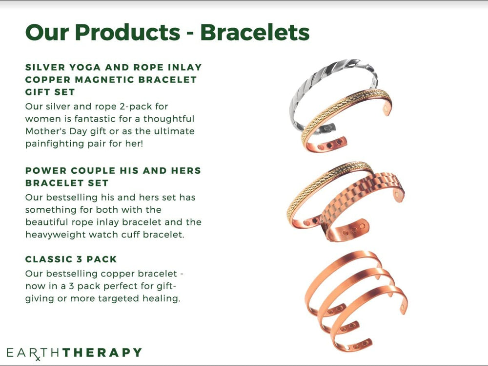 Earth Therapy unisex copper cuff worn on wrist, a versatile daily accessory