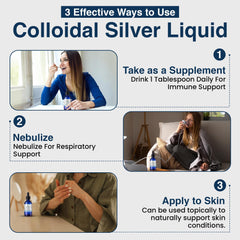 Earthborn Colloidal Silver Liquid unflavored bottle showing pure formula.
