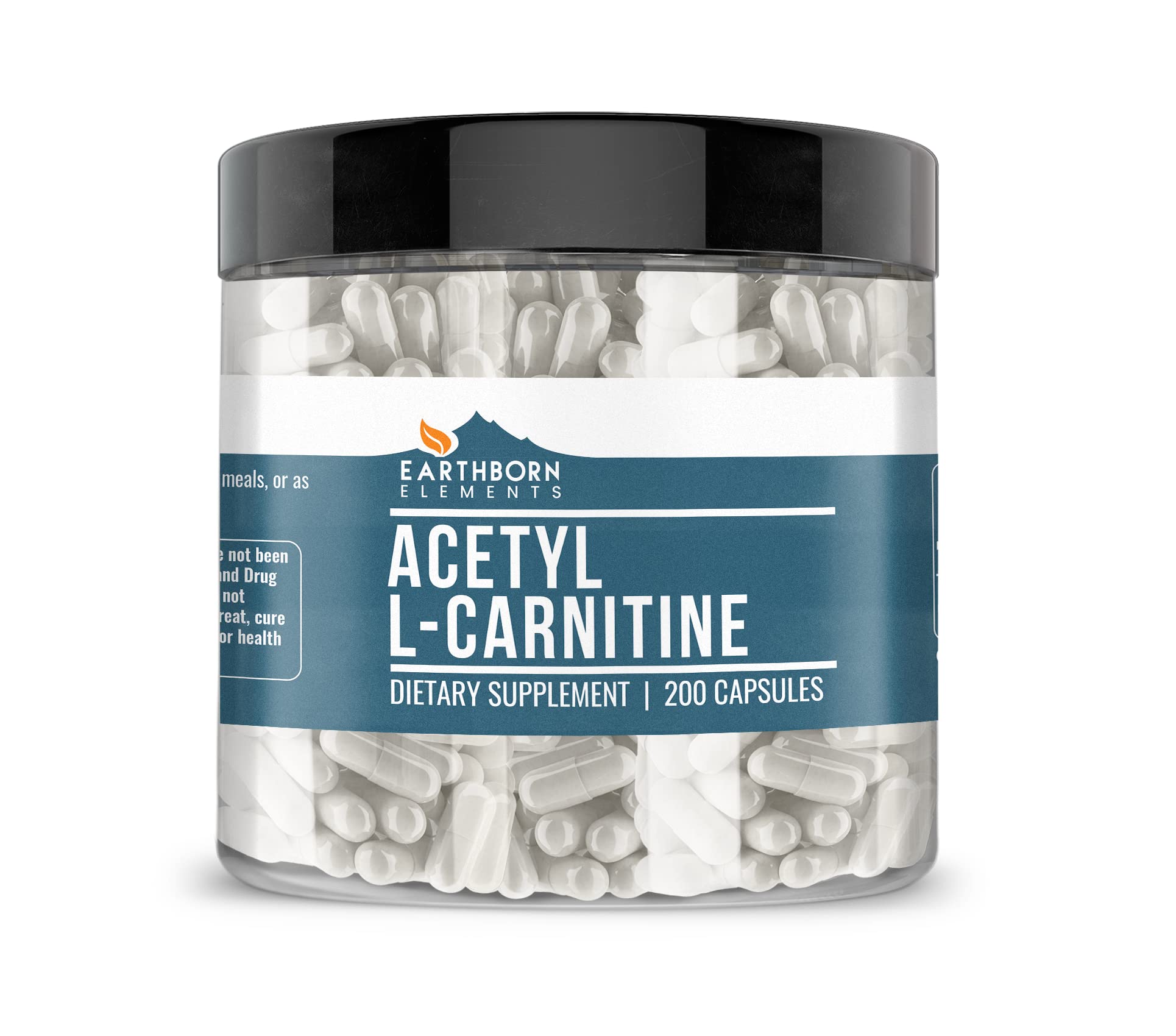 Earthborn Elements Acetyl L-Carnitine bottle front for daily energy support.