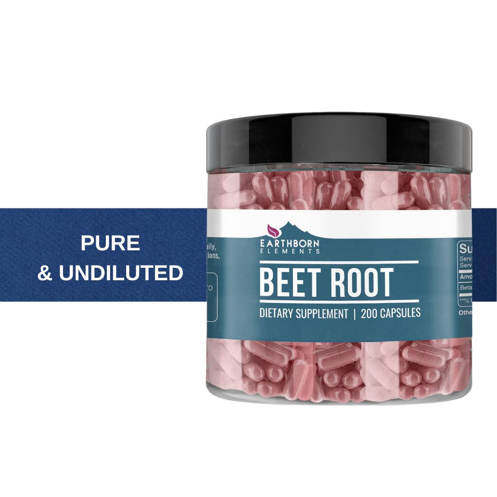 Earthborn Elements Beet Root inside-bottle shot confirms packaging and cap seal.