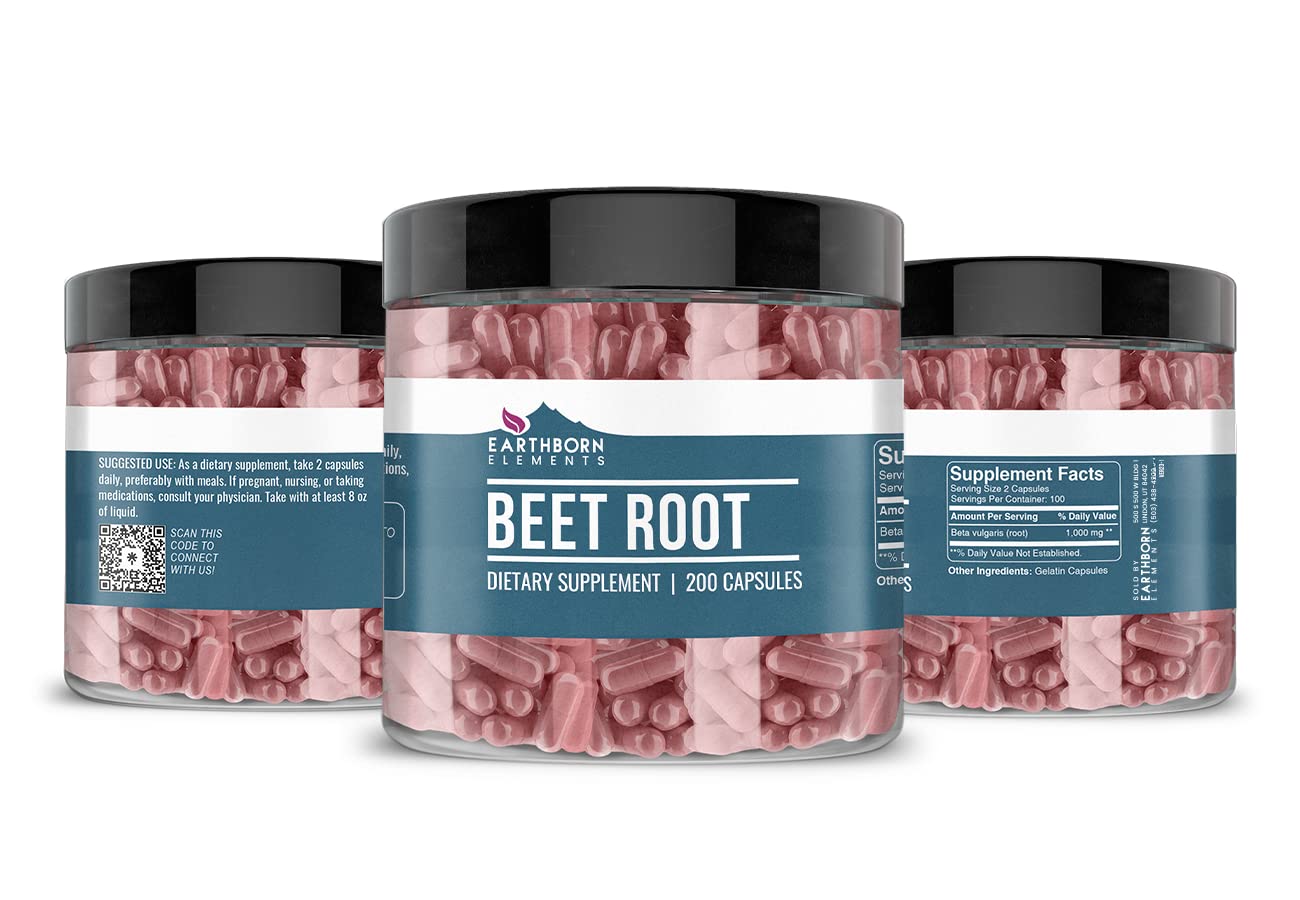 Earthborn Elements Beet Root packaging USA emphasizes quality and domestic encapsulation.