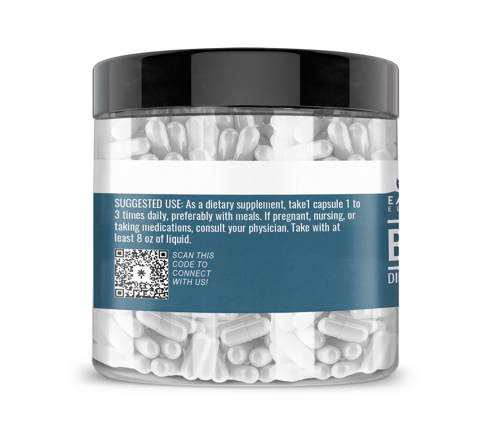 Earthborn Elements Betaine HCl pure formula, USA-encapsulated for reliable digestion support