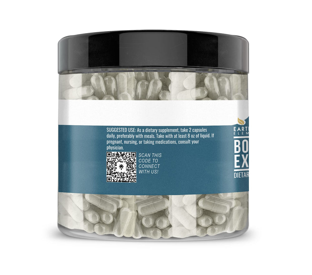 Earthborn Elements Boswellia capsules close-up, pure extract visible for a straightforward daily routine.