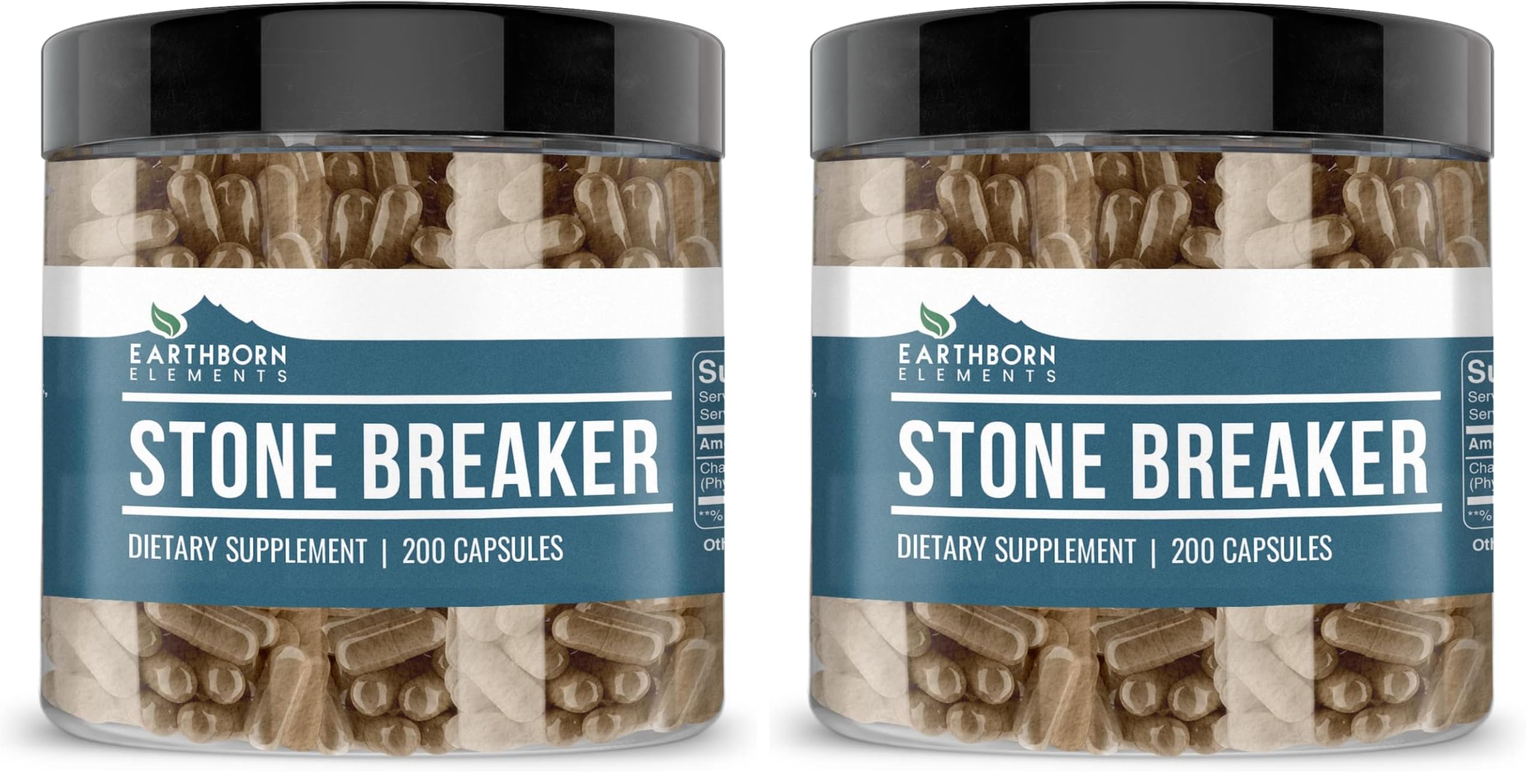 Earthborn Elements Chanca Piedra bottle with capsules, pure and ready for daily use
