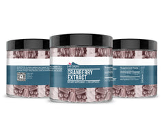 Earthborn Elements Cranberry Extract capsules arranged for consistent daily portions.