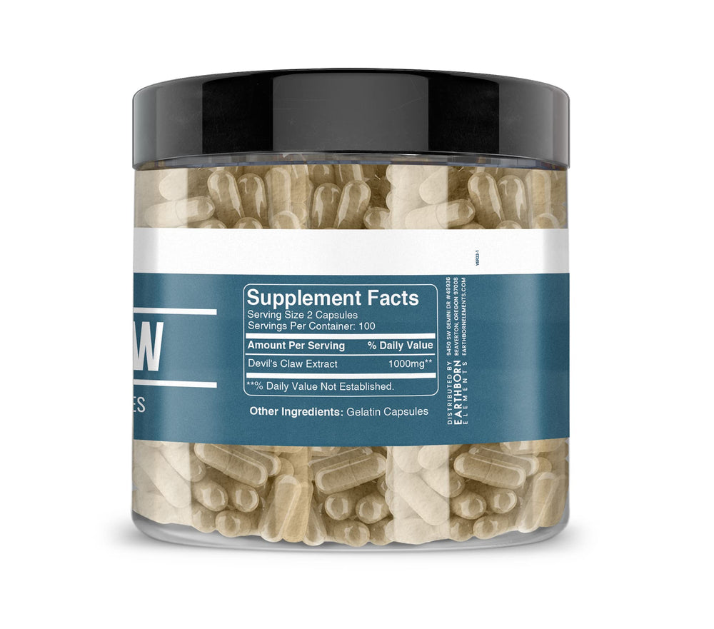 Two Earthborn Elements Devils Claw Extract packs provide long-lasting supply.
