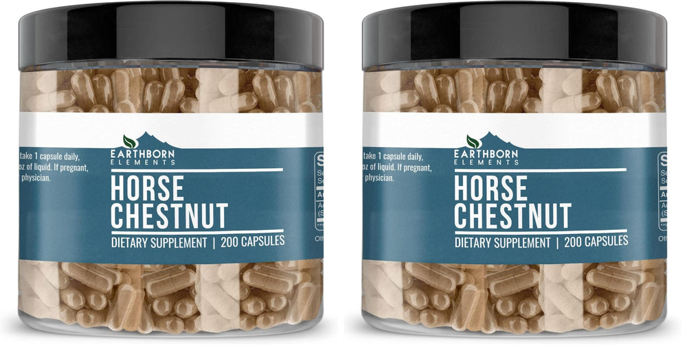 Earthborn Elements Horse Chestnut capsules bottle for daily support.