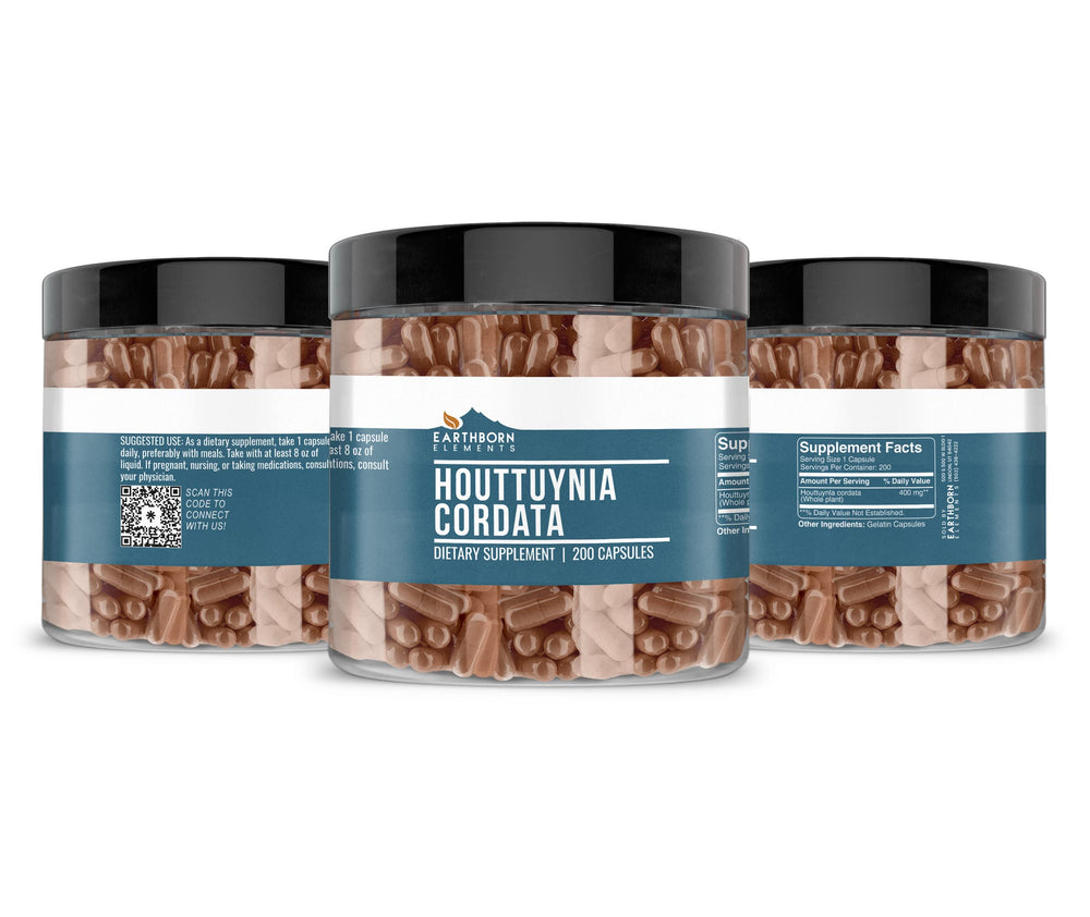 Packaging image shows USA-encapsulated production by Earthborn Elements.