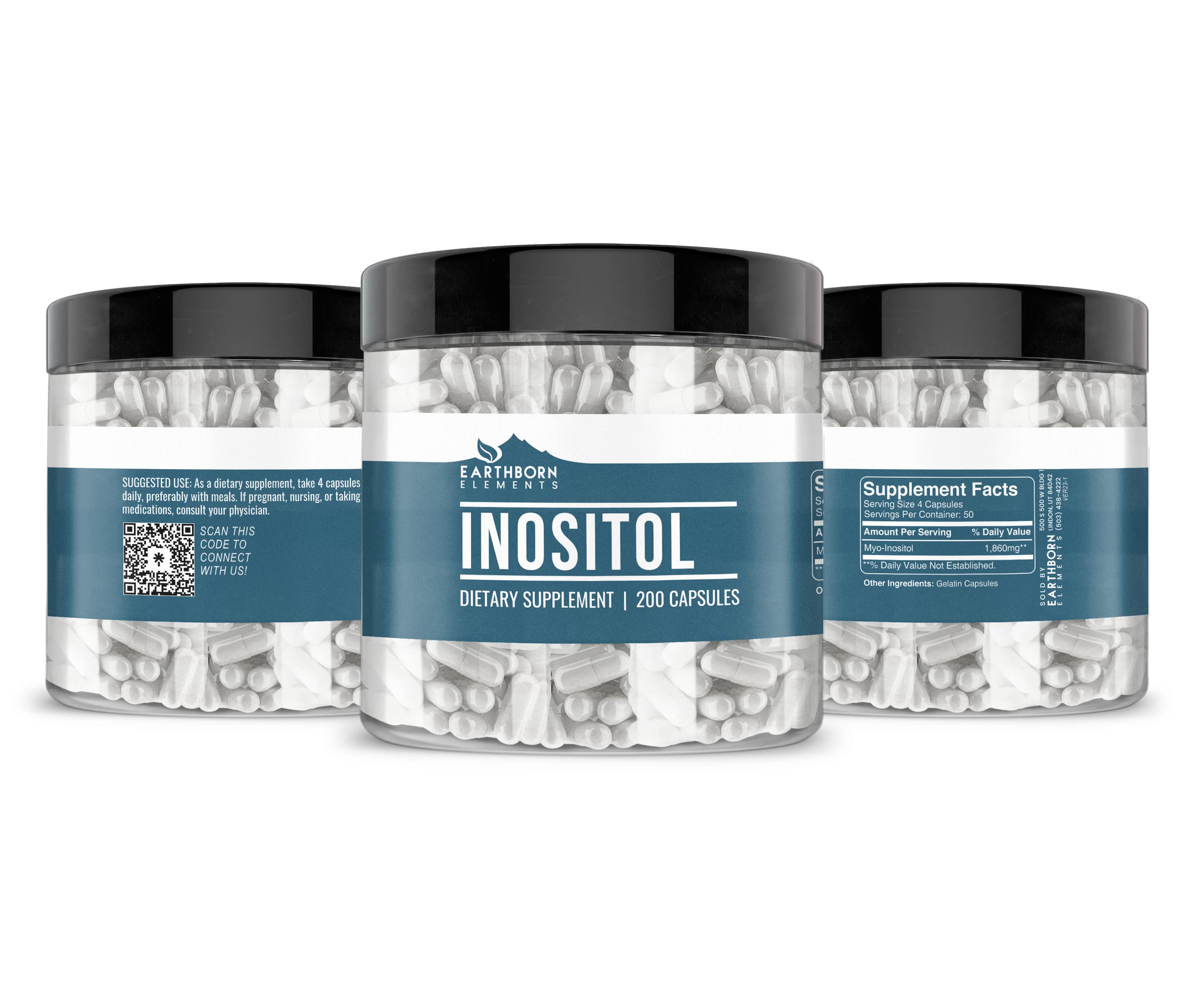 Earthborn Elements Inositol bottle on a kitchen counter during daily routine
