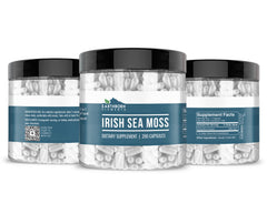 Packaging on a shelf suggests convenient, ready-to-use sea moss.