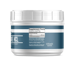 Earthborn Elements Lysine HCL powder with scoop illustrating easy portioning for daily use