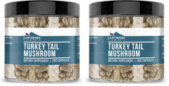 Earthborn Elements Turkey Tail Mushroom capsules bottle highlights pure, additive-free daily use.